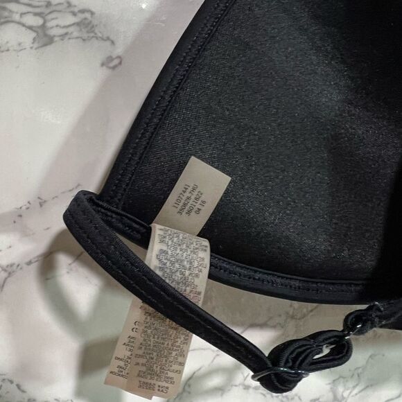 PINK - Victoria's Secret Black Triangle Geometric Bikini Top Size S - Picture 4 of 5